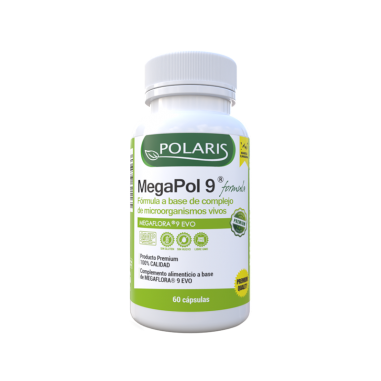 MEGAPOL 9® EVO PROBIOTICO 300MG - 60 CAPS POLARIS aloe