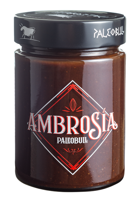 CREMA CACAO Y AVELLANAS AMBROSÍA - 300GR PALEOBULL aloe