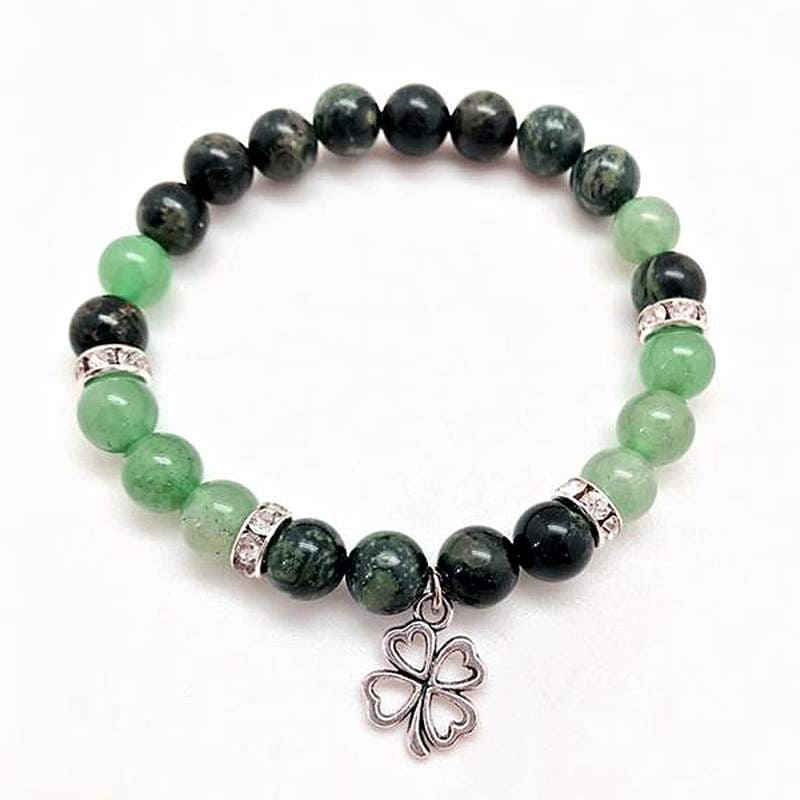 PULSERA SIMBOLO TREBOL - 8MM aloe